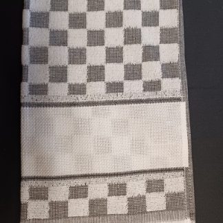 Stoney Creek (Dohler), Verona Kitchen Towel, White/Black, 3006K-BK