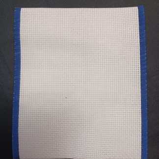 Stoney Creek, Elastic Banding, 14 count, White with Navy Trim, 12" x 5"