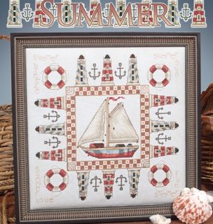 Stoney Creek, Cross Stitch Pattern, Leaflet 642, Summer (Nautical)