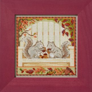 Mill Hill, Counted Glass Bead Cross Stitch Kit, Nutty Squirrels, MH142422