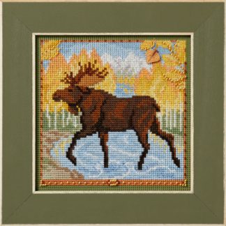 Mill Hill, Counted Glass Bead Cross Stitch Kit, Autumn Moose, MH142425