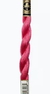 DMC, Pearl Cotton Thread Skeins, Size 3, 115-3-335, Dark Pink