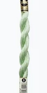 DMC, Pearl Cotton Thread Skeins, Size 3, 115-3-369, Bamboo Shoot Green