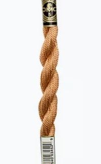 DMC, Pearl Cotton Thread Skeins, Size 3, 115-3-436, Metallic Teddy