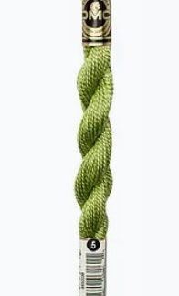 DMC, Pearl Cotton Thread Skeins, Size 3, 115-3-472, Green Bud