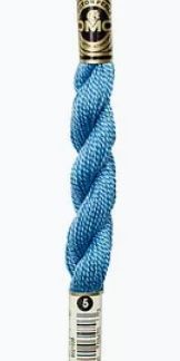 DMC, Pearl Cotton Thread Skeins, Size 3, 115-3-518, Nattier Blue