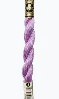 DMC, Pearl Cotton Thread Skeins, Size 3, 115-3-554, Pastel Purple