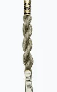 DMC, Pearl Cotton Thread Skeins, Size 3, 115-3-642, Umbra Grey