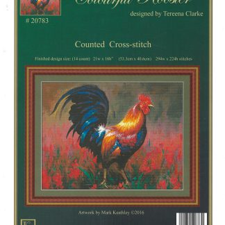 Kustom Krafts, Counted Cross Stitch Pattern, Colourful Rooster, 20783
