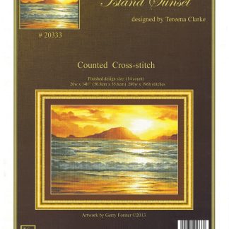 Kustom Krafts, Counted Cross Stitch Pattern, Island Sunset, 20333