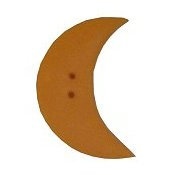 Stoney Creek, Buttons, Crescent Moon, Glow Orange, 1 pc., SB061GOM