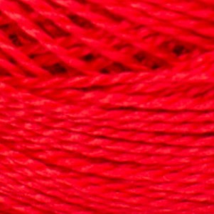DMC, Pearl Cotton Thread Balls, Size 12, Bright Christmas Red, 116-12-0666