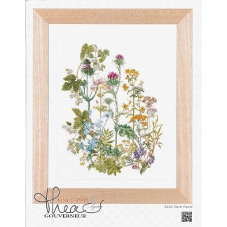Thea Gouverneur, Counted Cross Stitch Kit, 18 ct, Herb Panel, 424A