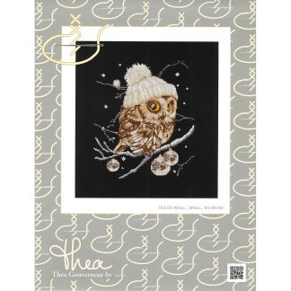 Thea Gouverneur, Counted Cross Stitch Kit, 16 ct, Whoo Whoo It's Winter (Owl), 743.05