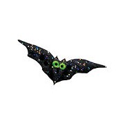 Stoney Creek, Buttons, SB217GS, Boris Bat, Green Eyed, Glitter, Small, 1 pc
