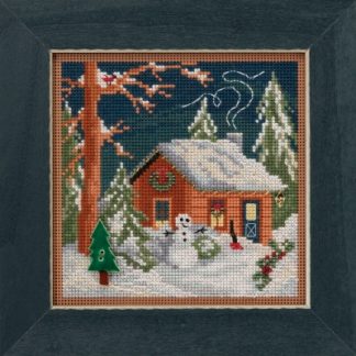 Mill Hill, Counted Glass Bead Cross Stitch Kit, Christmas Cabin, MH141834