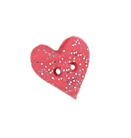 Stoney Creek, Buttons, Bright Coral Disco Folk Heart, Extra Small, SB280BCXS