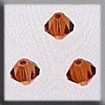 Mill Hill, Crystal Treasures, 13065, Rondele, Champagne Topaz, 3 pcs.