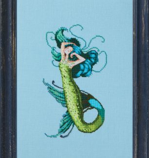 Nora Corbett Designs, Cross Stitch Pattern, NC354, Seven Seas Mermaids: Atlantic Ocean Mermaid