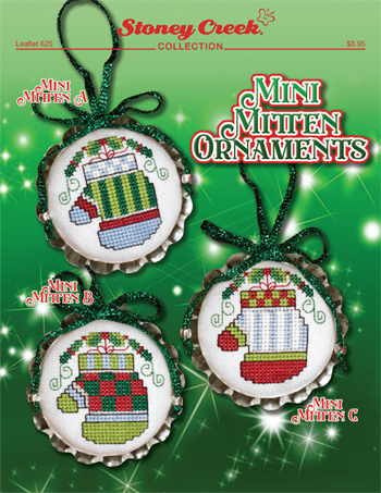 Stoney Creek, Cross Stitch Pattern, Leaflet 625, Mini Mitten Ornaments