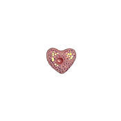 Stoney Creek, Buttons, Heart, Pink Glitter, Extra Small, SB201PKXS