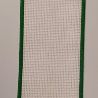 Stoney Creek, Bookmark, 14 ct Aida, White w Green Apple Trim, BKM-WH-GA