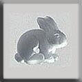 Mill Hill, Glass Treasures, 12135, Sitting Bunny, Matte Crystal