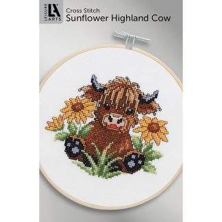 Leisure Arts, Highland Cows: Sunflower Highland Cow (Cross Stitch Pattern), 37540