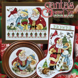Stoney Creek, Cross Stitch Pattern, Book 552, Santa's Snow Day