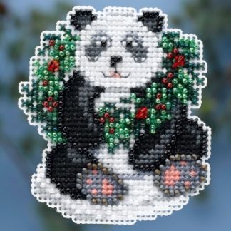 Mill Hill, Beaded Cross Stitch Kit, Holiday Panda, MH184304