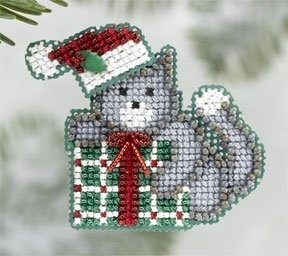 Mill Hill, Beaded Cross Stitch Kit, Kitty's Gift, MH296305