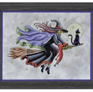 Glendon Place, Cross Stitch Pattern, Cruisin' (Witch and Cat), GP221