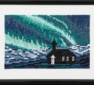 Permin, Cross Stitch Kit, Church in Northern Lights, 135399