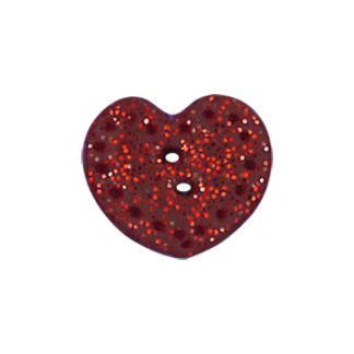 Stoney Creek, Buttons, SB363BDGSM, Bordeaux Glitter Lacy Heart, Small-Medium, 1 pc.