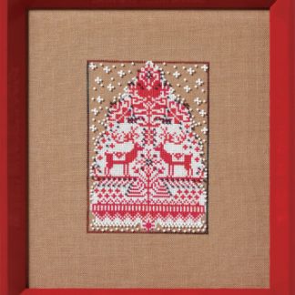 Nora Corbett Designs, Cross Stitch Pattern, NC365, Christmas Fair Isle Red Collection: Red Tree