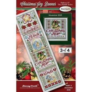 Stoney Creek, Cross Stitch Pattern, Christmas Joy Banner, PM3603, Christmas Joy (3 of 4)