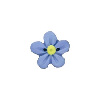 Stoney Creek, Buttons, Flower Head, Periwinkle with Yellow Center, Small, SB170PBS, 1 pc