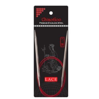 ChiaoGoo, Red Lace SS (Stainless Steel) Circular Needles, 32" US 0 (2.0mm), 7032-0