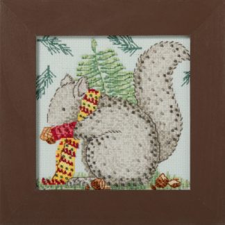 Mill Hill Counted Glass Bead Cross Stitch Kit, Debbie Mumm, Woodland Friends, DM302612 Nutty Squirrel