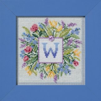 Mill Hill, Counted Glass Bead Cross Stitch Kit, Floral Monogram, MH142616