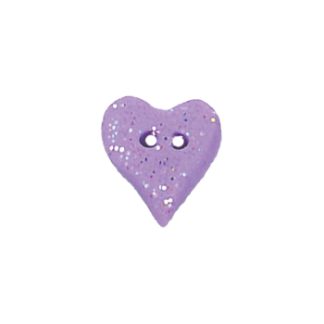 Stoney Creek, Buttons, SB201LVS, Glitter Heart, Lavender, Small, 1 pc