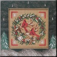 Mill Hill, Buttoned and Beaded Cross Stitch Kit, Cardinal Wreath, MHCB223