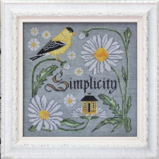 Cottage Garden Samplings, The Songbird's Garden Series, No. 9, There is Beauty in Simplicity (American Goldfinch and Daisy), CGS-1048