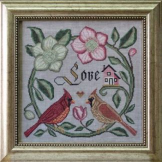 Cottage Garden Samplings, The Songbird's Garden Series, No. 1, Forever and Ever (Northern Cardinals and Christmas Rose), CGS-1040