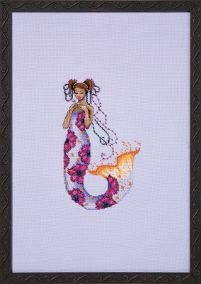 Nora Corbett Designs, Cross Stitch Pattern, NC373, Caribbean Collection: Saint Kitts Mermaid