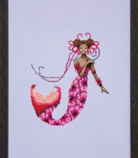Nora Corbett Designs, Cross Stitch Pattern, NC374, Caribbean Collection: Saint Lucia Mermaid