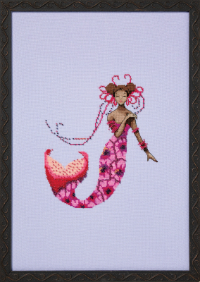 Nora Corbett Designs, Cross Stitch Pattern, NC374, Caribbean Collection: Saint Lucia Mermaid