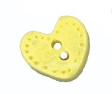 Stoney Creek, Buttons, SB363YWS, Yellow Lacy Heart, Small, 1 pc.