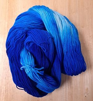 Copper Centaur Studios, Hand-dyed Yarn, Centaur Sock, 2-ply Fingering (Merino wool, nylon Blend), 100 g, Star Sapphire