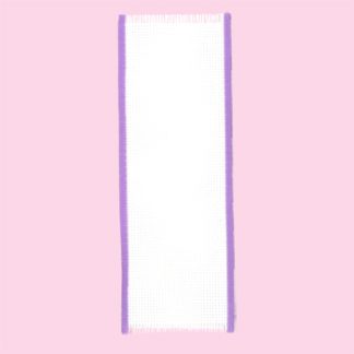 Stoney Creek, Bookmark, Aida, 14 ct, White with Lavender Trim, BKM-WH-LV